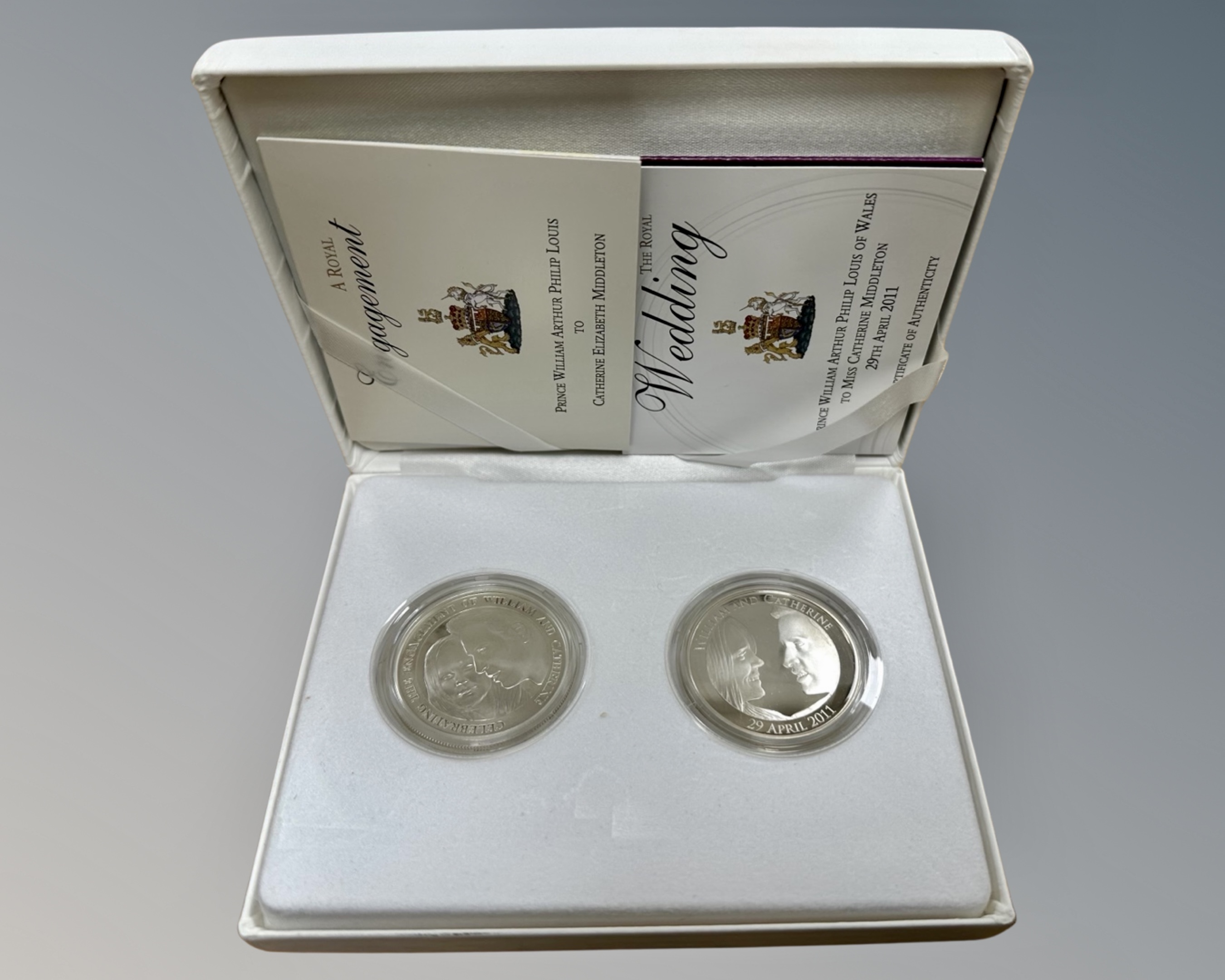 The Royal Mint : A two coin set A Royal Engagement and The Royal Wedding,