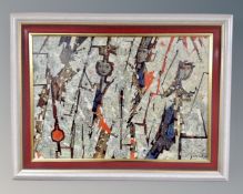 A mid-20th century Verlinde abstract print, framed.