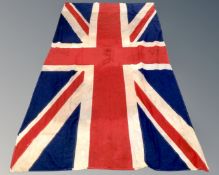 An antique British Union flag, approximately 270cm by 140cm.