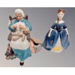 Two Royal Doulton figures, Nanny HN2201 and Debby HN2385.