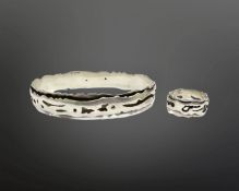 An ornate silver bangle and matching ring. (2) CONDITION REPORT: 28.