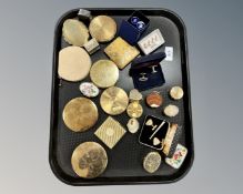 A collection of compacts, cufflinks, pillboxes etc.