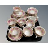 A tray of 40 pieces Royal Albert Serena complete tea china.
