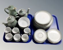 Approximately 39 pieces of Denby glazed stoneware tea and dinner china.