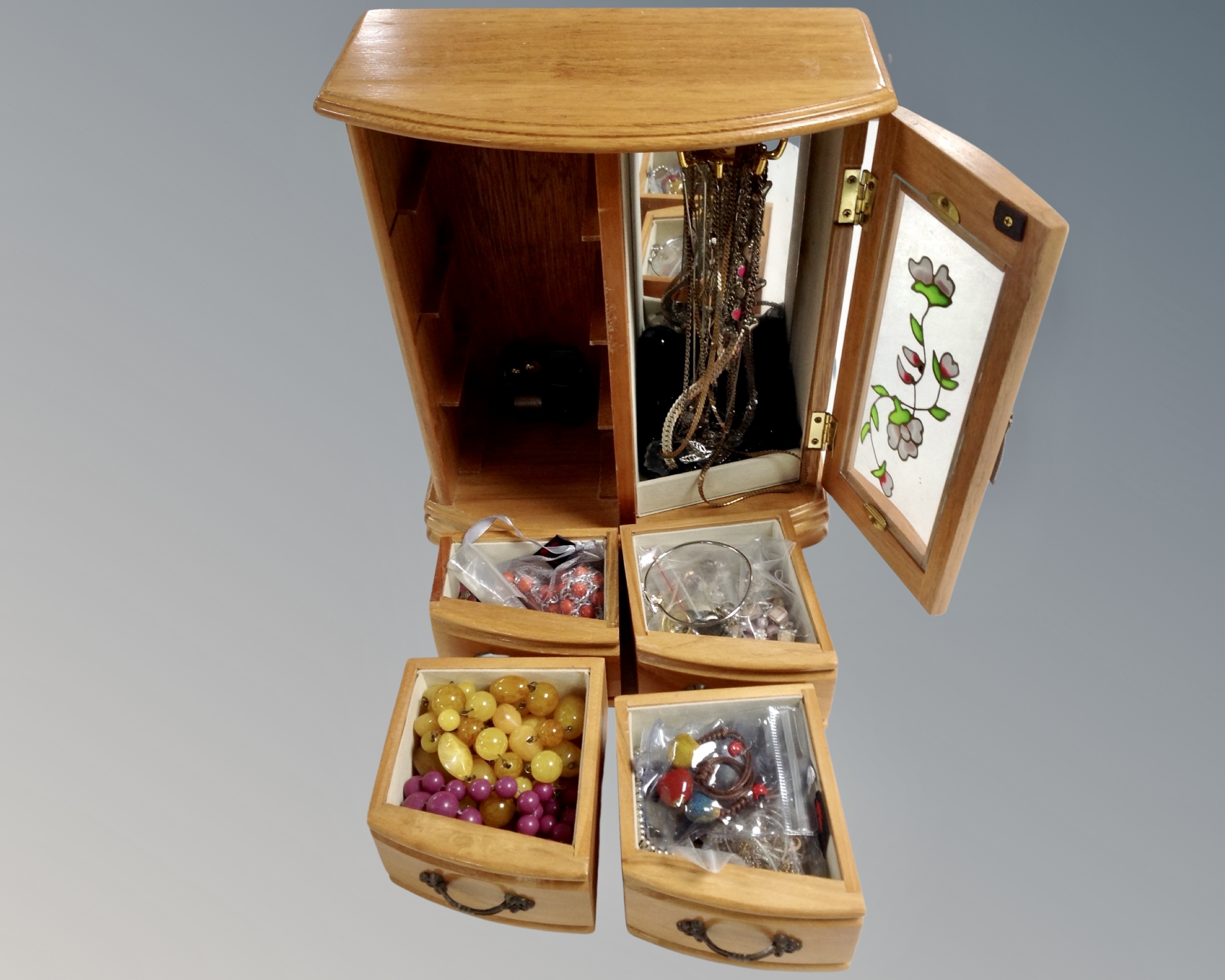 A contemporary musical jewellery box containing assorted costume jewellery. - Image 2 of 2