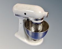 A Kitchenaid electric mixer.