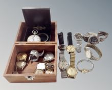 A quantity of vintage and later Lady's and Gent's wrist watches including Smiths, Sekonda,