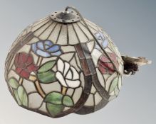 A Tiffany style leaded glass pendant lightshade.