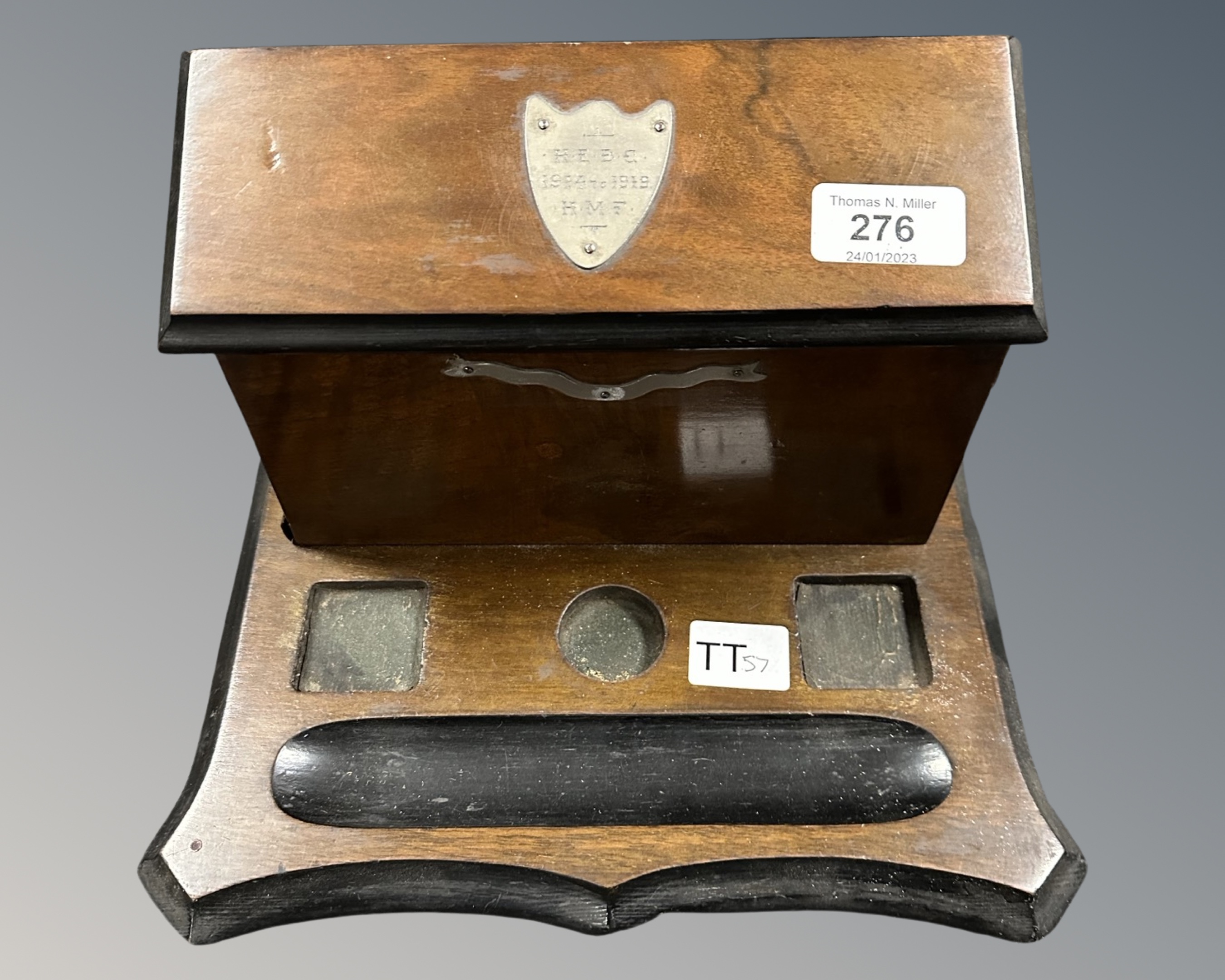 A Victorian correspondence tray.