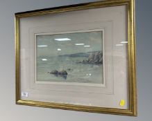 Henry Mayer (20th century) : Coastal landscape, watercolour, 33cm by 24cm.