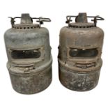 A pair of 19th century railway lamps.