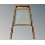 A pine and glass washboard.