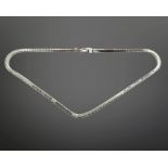 A silver articulated necklace,