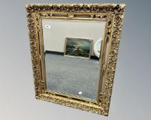 A good quality gilt framed bevelled mirror, 64cm by 78cm.