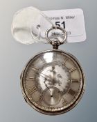 A silver pocket watch