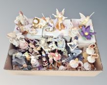 A collection of figures to include Jenny Oliver's Fairy Figures, other fairy figures, ballerinas,