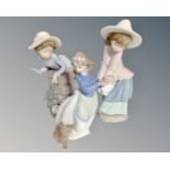 Three Nao figures of girls (3)
