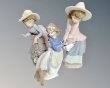 Three Nao figures of girls (3)