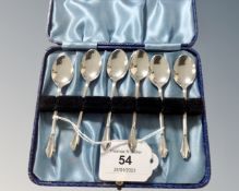 Six silver tea spoons, Birmingham 1936, 43.6g.