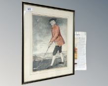 After Sir George Chalmers : William St. Clair of Roslin, pencil with watercolour, 26cm by 36cm.