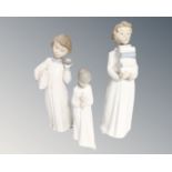 Three Nao children in night dress (3,