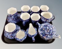 A tray containing 11 pieces of Ringtons chintz tea ware.