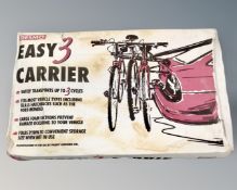 A Desmo three bike carrier, in box.