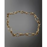 A 9ct yellow gold bracelet, 4.5g, length 20 cm.