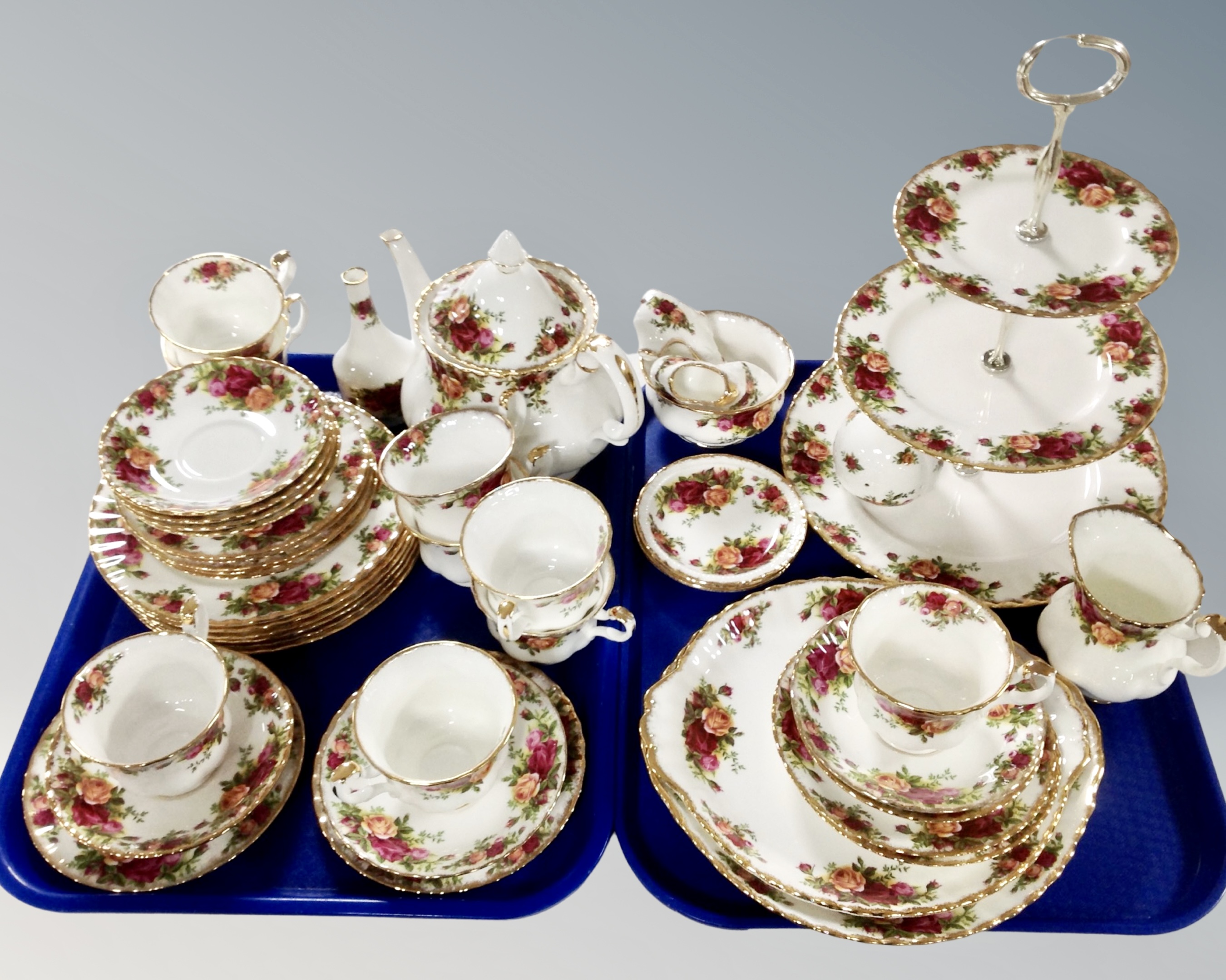 Forty pieces of Royal Albert Old Country Roses bone tea and cabinet china,