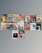 A collection of vintage magazines including various Sci-Fi short story collections,