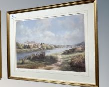 After Robert Turnbull : Corbridge, limited edition colour print, signed in pencil, 41cm by 31cm.