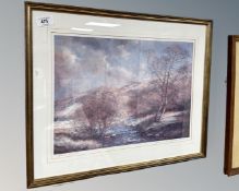After Robert Turnbull : Spring in the Cheviots, limited edition colour print, signed in pencil,