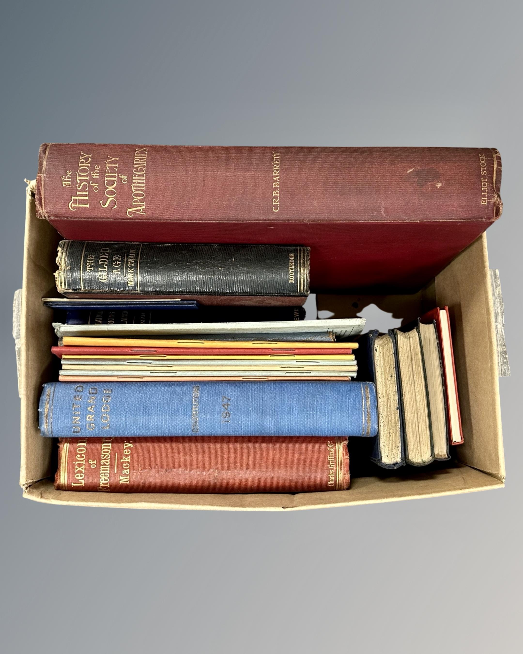 A quantity of antiquarian books including Mark Twain's The Gilded Age, London Edition,