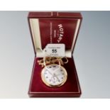 A gold plated Rotary wristwatch, in original case with guarantee.