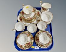 A twenty three pieces of Royal Albert Old Country Roses tea china