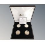 A London Mint Office four coin silver proof set, celebrating the reign of H.M.