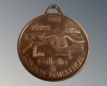 A 1983 London Marathon medal
