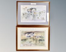 Two Eric Scarborough limited edition colour racing prints SS 20 Grisedale east numbered 300/500 and