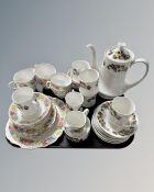 A tray of Colclough and Mayfair part porcelain tea sets