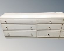 A Limelight Furniture six drawer low chest,