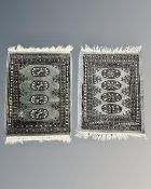 Two Lahore Bokhara rugs, Pakistan,