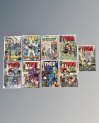 A group of vintage Marvel The Mighty Thor comics, including Journey into Mystery with Thor issues,