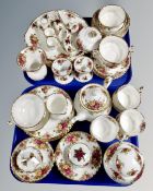 Approximately sixty eight pieces of Royal Albert Old Country Roses tea and dinner china