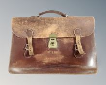 A vintage leather document case