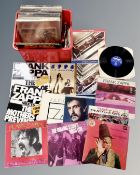 A box containing a good collection of vinyl LP records including The Beatles, Frank Zappa,