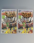 Two copies of issue #1 of Marvel's adaptation of Logan's Run.
