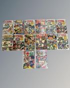 A group of vintage Marvel Strange Tales comics including issues featuring Nick Fury,