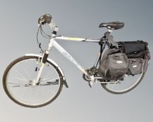 A Raleigh road bike with rear panniers