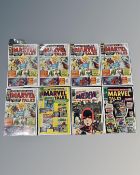 A group of vintage Marvel Tales comics, including five copies of issue #2, in plastic covers.