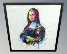 After Murciano : The Mona Lisa, colour print, 69cm by 69cm.